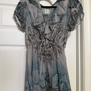 Max Studio Gray and Black Blouse